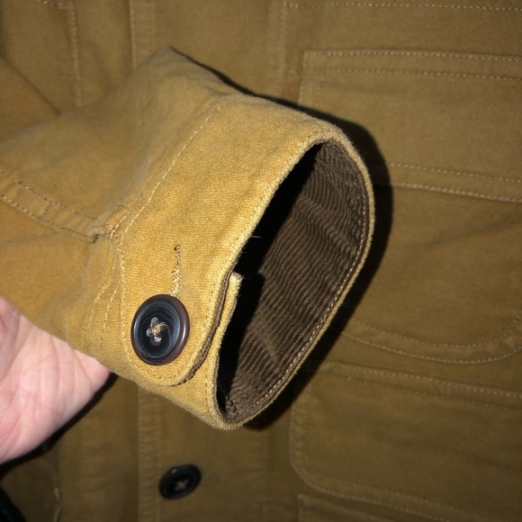 Pendleton Men’s Woolen Mills Tan Brownsville Jacket Corduroy Collar Trim Medium - Picture 5 of 10